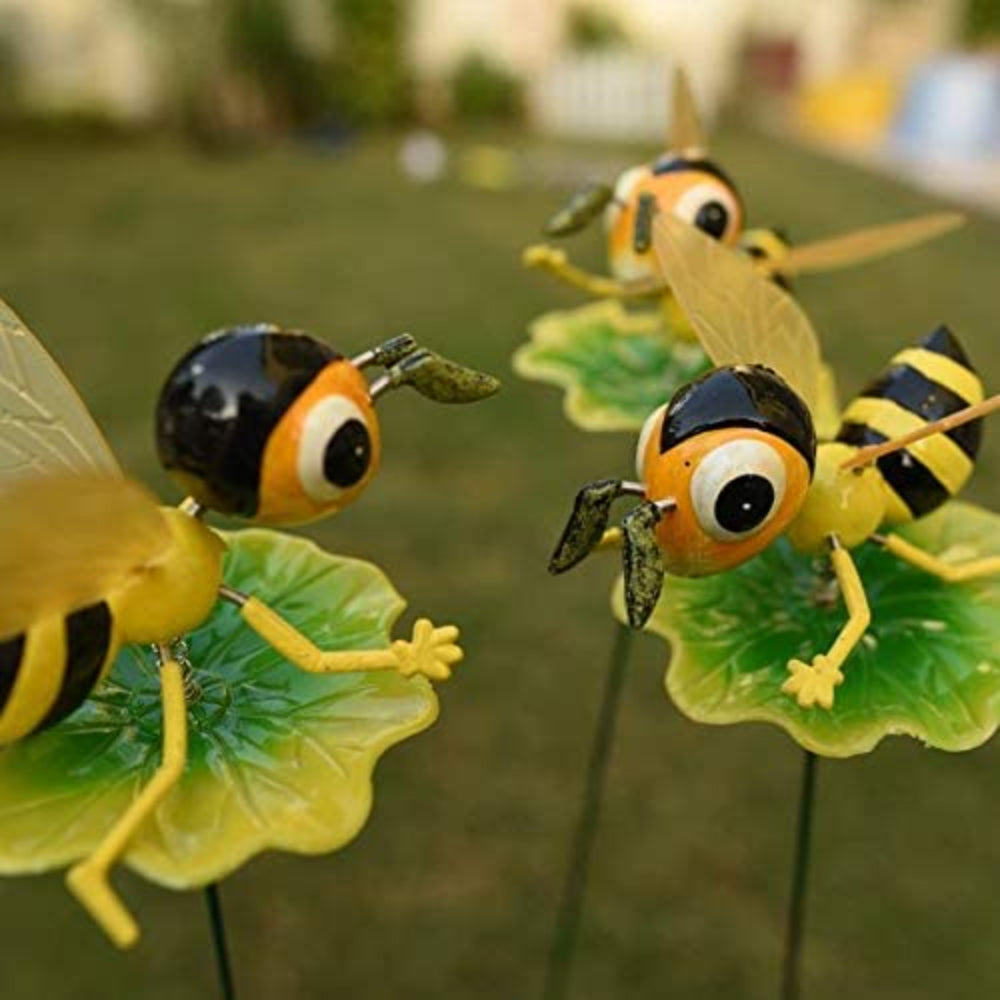 Garden Stakes Bee (Pack Of 4)