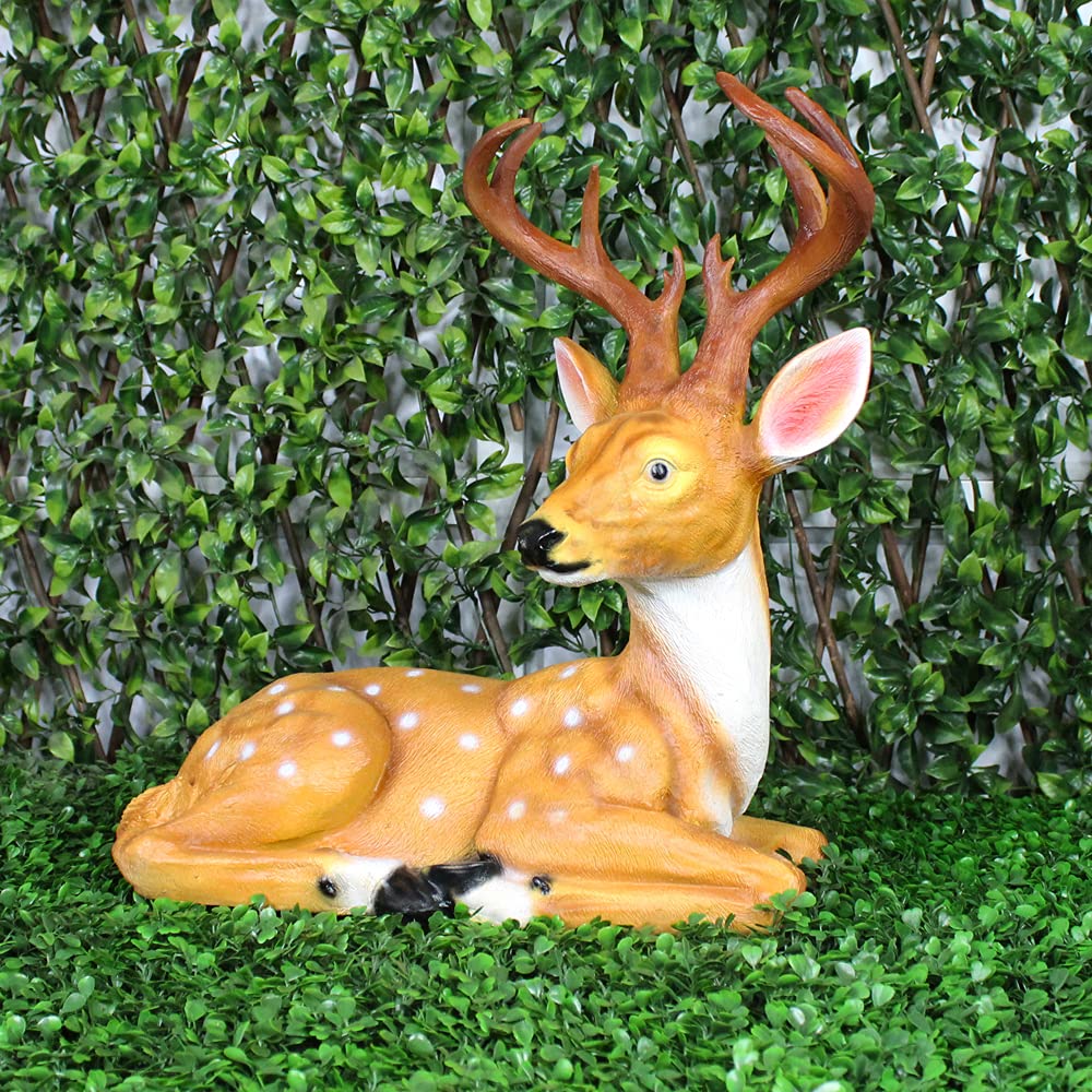 sitting deer with horn