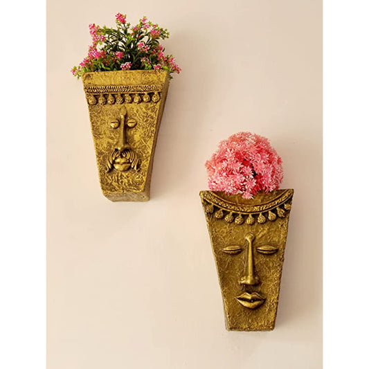 Rajasthani Wall Decor Face Pots pack of 2