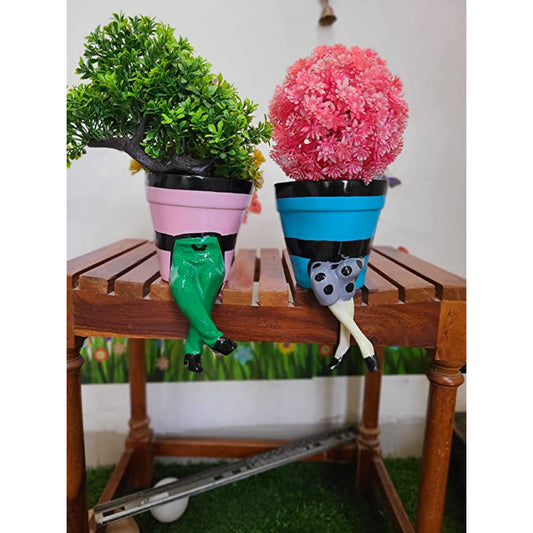 Polyresin Couple Leg Pots (Pack Of 2)