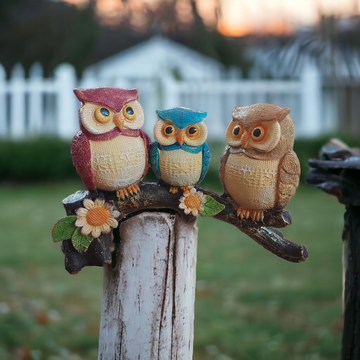 Gardens Accessories Owl On Branch Family